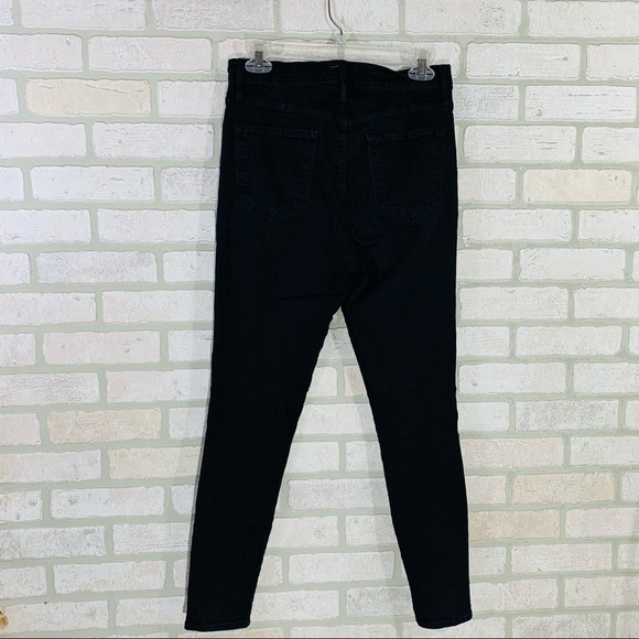 Frame Ali High Rise Cigarette Skinny Jeans in Noir Black Size 25 - Picture 8 of 11